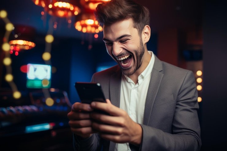 Live blackjack dealer in professional studio on posjitu slot